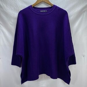 Boho Chic Purple Boxy Sweater in Size XS Fits Like XL.